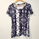 Lululemon Every Yogi Tee Ink Blot Print Size 8 Shibori Style  read Measurements 