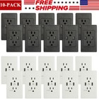 Dual Usb Port Wall Socket Charger 15a Ac Power Receptacle Outlet Plate Panel Lot