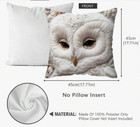 Throw Pillow Cover-owl Print Modern Decorative Pillow Cover  18 x18   2d