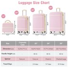 4 Piece Luggage Set 20  24  28  Hardside Suitcase Cosmetic Case Tsa Lock Pink