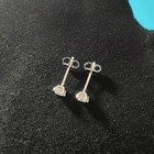 0 3 Ct 4mm 14k White Gold Vvs Moissanite Solitaire Pushback Stud Earrings 925