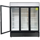 64  Commercial 3 Glass-doors Merchandiser Refrigerator 50 Cu ft  New  black  Nsf