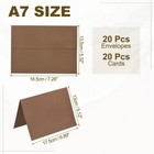 20pack Light Coffee 5x7 Envelopes  A7 Envelopes With Folded Cards