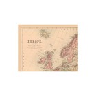 Historic Map - Europe - Black 1867 - Vintage Wall Art