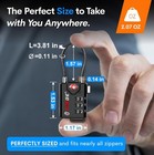 Forge Tsa Approved Cable Luggage Locks  Re-settable Combination With Alloy Body