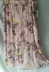 Love  Fire Pink Purple Yellow Skirt Floral Lined  Long Size 3x  42-48  Waist