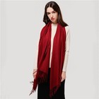 Womens Mens 100  Cashmere Scotland Oversized Blanket Wool Scarf Shawl Wrap Solid