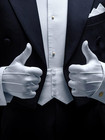 Sumind 2 Pairs White Cotton Gloves Men Parade Formal Uniform Gloves For Guard Se