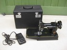 Vtg 1952 Singer Featherweight Model 221 Portable Sewing Machine Works  W case