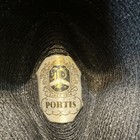 Portis Fedora Straw Hat 6 7 8 Fitted Wide Brim Gray Black Red Band