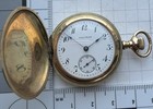 American Waltham Watch Co Usa Pocket Watch 0 Size Gold Filled Hunter Case Ticks