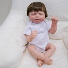 Waterproof Reborn Newborn Dolls Lifelike Baby Girl Full Body Vinyl Silicone Doll