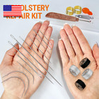 Heavy Duty Sewing Needles  11 Pcs    Waxed Thread  2 Black And 2 Grey Colors  -
