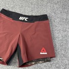 Reebok Ufc Fight Shorts Mens 32 34 Red Lined 6 In Inseam Mma Training Read