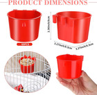 Sumind 60 Pcs Cage Cups Chicken Feeder Birds Hanging Feeders Seed Bowl 8 Oz Plas