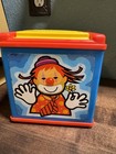 Mattel Jack-in-the-box Clown Toy 1976 Vintage Blue Polka Dot