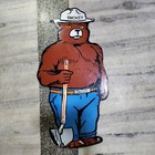 Smokey Bear Porcelain Enamel Sign 15 X 30 Inches