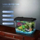 5-gallon Aquarium Kit With Led Lighting And Power Filter  Ideal For A Variety Of
