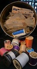 Mystery Sewing Jar Vintage Sewing Notions Lot Thread  Needles    Loads Of Button