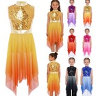 Us Girls Praise Dance Dress Sequins Liturgical Worship Church Robe Praisewear