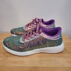 Belos Women s Glitter Shoes Memory Foam Lightweight Holographic Tennis Shoes 6