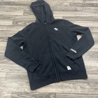 Abercrombie   Fitch Full Zip Up Black Hooded Sweatshirt Hoodie Boy s Size 15 16