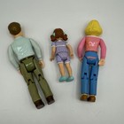Lot Of 3 Vintage Playskool Dollhouse Family Figures Dolls 1991 Dad Mom Girl