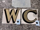 W c  Vintage 5    Duro Waterslide Decals Letters Numbers Gold Auto Speedster 