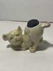 Vintage Pin Cushion Japan Luster Ware White Bull Dog