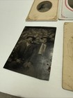 Antique Lot Of 12 Tin Type Photos - Various Subjects Of Men  Women  Brooklyn Ny