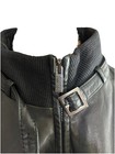Armani Collezioni Leather Jacket Sz 46 M l Lambskin Coa  Black Stretch Free Ship