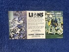 Pocket Schedule Nfl 1981 Detroit Lions Before Barry-there Was A Billy  sims 