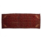 3x10 Handmade Turkish Vintage Geometric Red Wool Runner Rug   1970   Shr315