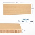 Vivo Bamboo 71 X 30 Inch Universal Solid Top For Sit Stand Desk Frames