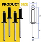 100pcs Black Aluminum Pop Rivets 3 16  1 apos  apos   100pcs   Flange 