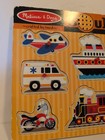Melissa And Doug Sound Wooden Vehicles Puzzle 8 Pieces Tested   Works