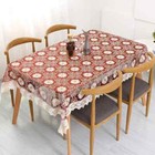 New Glass Yarn Lace Table Cloth Translucent Table Cover Embroidered Home Decor