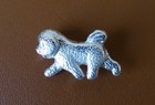 Large Sterling Silver Bichon Frise Moving Study Brooch