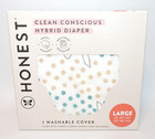 Lot Of 2 Honest Hybrid Cloth Muslin Diaper Covers With Pocket-sling Large  New