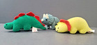 Vintage Lot Dakin Dinosaur Mini Plush Miniature Dino Stegosaurus   Triceratops