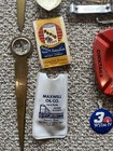 Vintage Advertising Junk Drawer Lot Letter Bottle Opener Medical Tin Bottles Etc