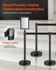 Vevor 8pcs Stanchion Post Crowd Contro Queue Barrier 2 Sign Holders Hollow Base