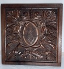 Antique Vintage Walter Smith Walnut Carved Wooden Panel Plaque Wall Art