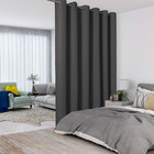 Dark Grey Room Divider Curtains - Total Privacy Wall Room Divider Screens 