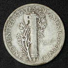 1945-s Mercury Dime 90  Silver Circulated San Francisco Mint Wwii 10c