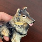Vtg Collie Lassie Dog Ceramic Porcelain Japan Figure 6    Long W  Breed Tag Collar