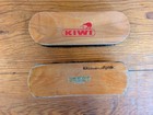 2 Vintage Horsehair Shoe Shine Brushes Wood Handle 7  Plus Polish