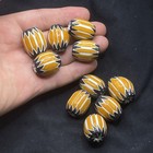 Lot Of 10 Pieces Antique Venetain African Trade Chevron Glass Unique Beads  a236