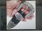 Antique Vintage Western  Ranger Belt Buckle Set   Belt