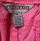 Khakis Co Shorts Womens Size 14 Stretch Chino Drawstring Pocket Casual Ladies